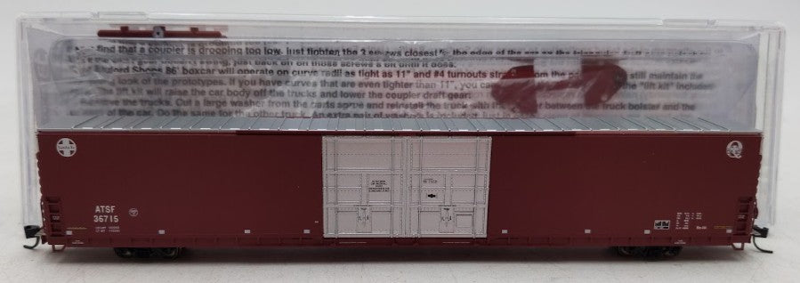 Bluford Shops 86361 N Scale Santa Fe Double Door Auto Parts Boxcar #36715 EX/Box