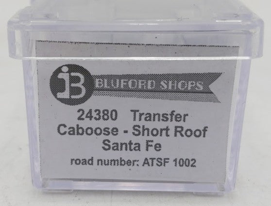 Bluford Shops 24380 N Scale Santa Fe Short Roof Transfer Caboose #1002 EX/Box