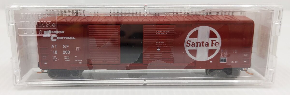 Micro-Trains 03000250 N Santa Fe 50' Rib-Side Double-Door Boxcar #18200 LN/Box