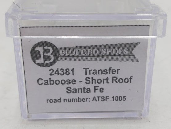 Bluford Shops 24381 N Scale Santa Fe Short Transfer Caboose #1005 EX/Box