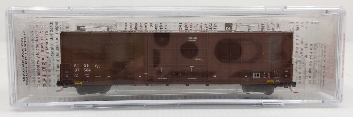 Micro-Trains 10300050 N ATSF 60' Waffle Side Double Plug Door Boxcar #37564 LN/Box