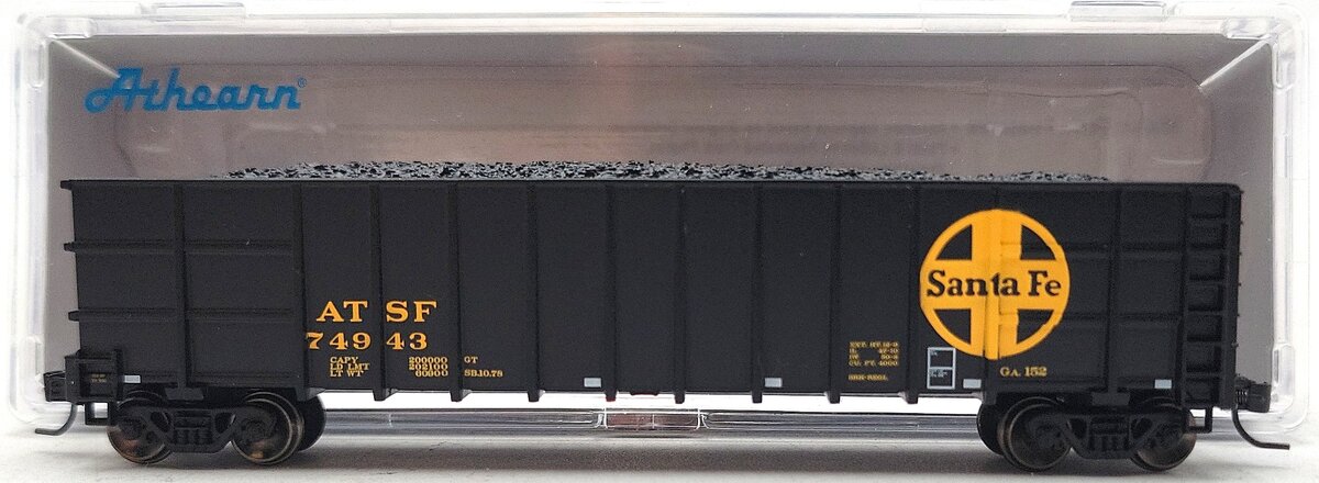 Athearn 5936 N Santa Fe Thrall High Side Gondola #74943 LN/Box