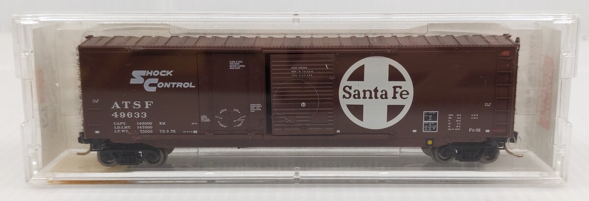 Micro-Trains 07600030 N ATSF 50' Standard Standard Plug & Sliding Boxcar #49633 LN/Box