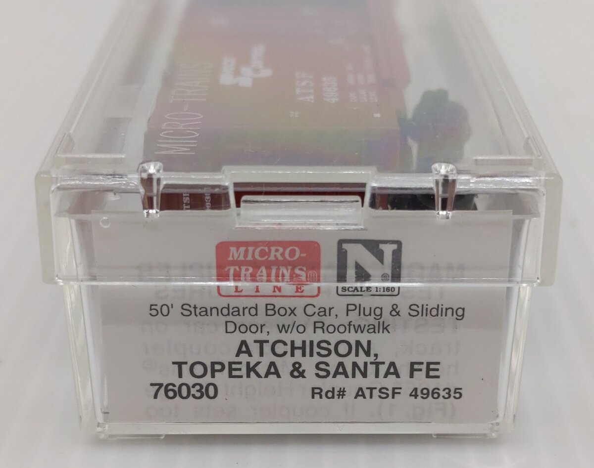Micro-Trains 07600030 N ATSF 50' Standard Standard Plug & Sliding Boxcar #49635 LN/Box