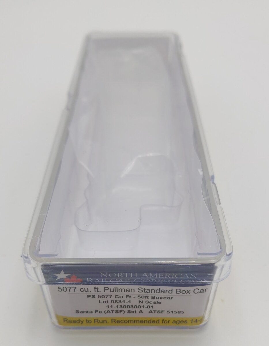 North American Railcar Corp. 11-13003001-01 N Scale ATSF Boxcar  #51585 LN/Box