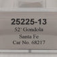 Trainworx Inc 25225-13 N Santa Fe 52' 6" Corrugated Gondola #68217