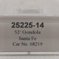 Trainworx Inc 25225-14 N Santa Fe 52' 6" Corrugated Gondola #68219