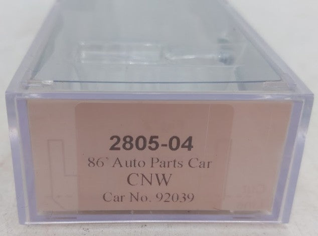 Trainworx Inc. 2805-04 N Scale Chicago & North Western 86' Auto Parts Car #92039 EX/Box