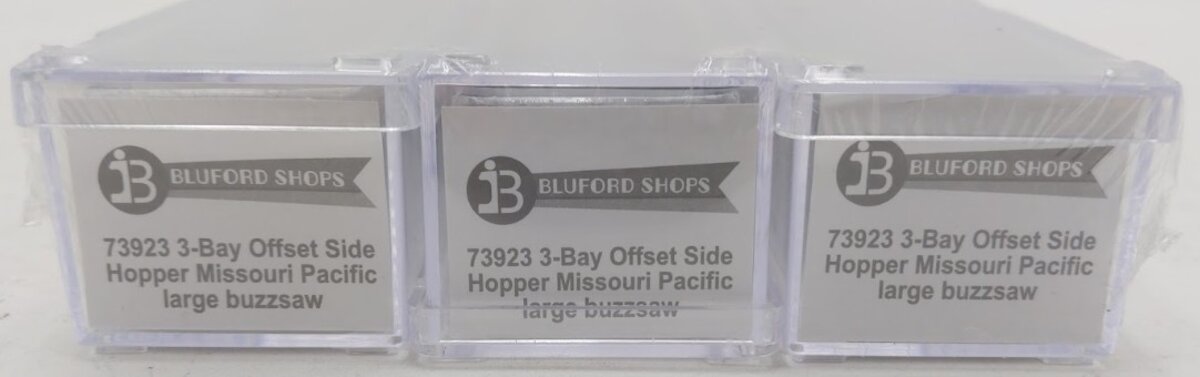 Bluford Shops 73923 N Scale Missouri Pacific 70-Ton 3-Bay Hopper Car 3 Pack MT/Box