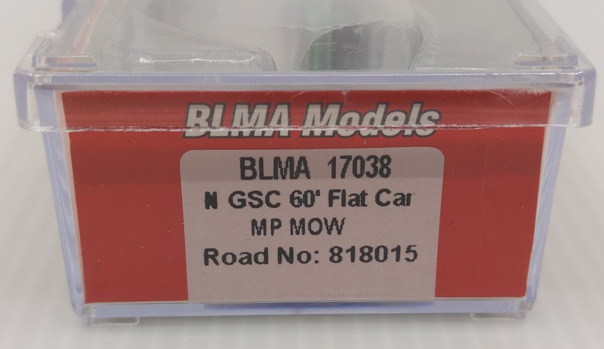BLMA Models 17038 N Missouri Pacific GSC 60' Flat Car #818015 LN/Box