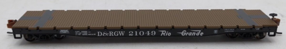 Wheels of Time 50105 N Scale Denver & Rio Grande Western 53'6' Flat Car #21049 LN/Box