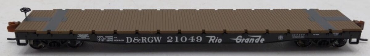 Wheels of Time 50105 N Scale Denver & Rio Grande Western 53'6' Flat Car #21049 LN/Box