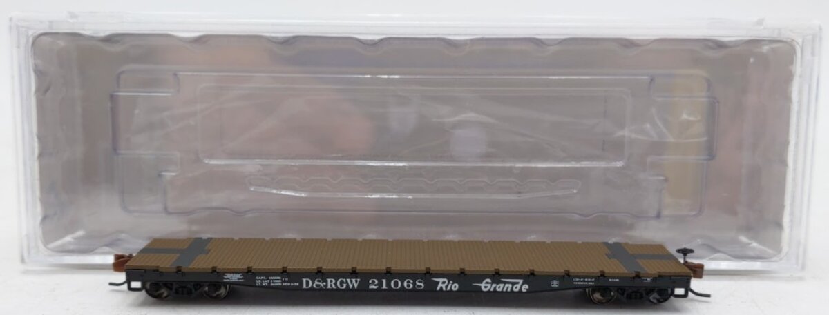 Wheels of Time 50107 N Scale Denver & Rio Grande Western 53'6' Flat Car #21068