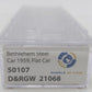 Wheels of Time 50107 N Scale Denver & Rio Grande Western 53'6' Flat Car #21068 LN/Box