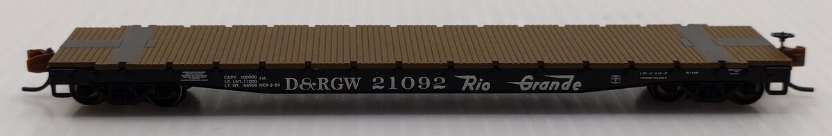 Wheels of Time 50109 N Scale D&RGW 53'6 Flatcar #21092 LN/Box