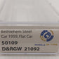 Wheels of Time 50109 N Scale D&RGW 53'6 Flatcar #21092 LN/Box