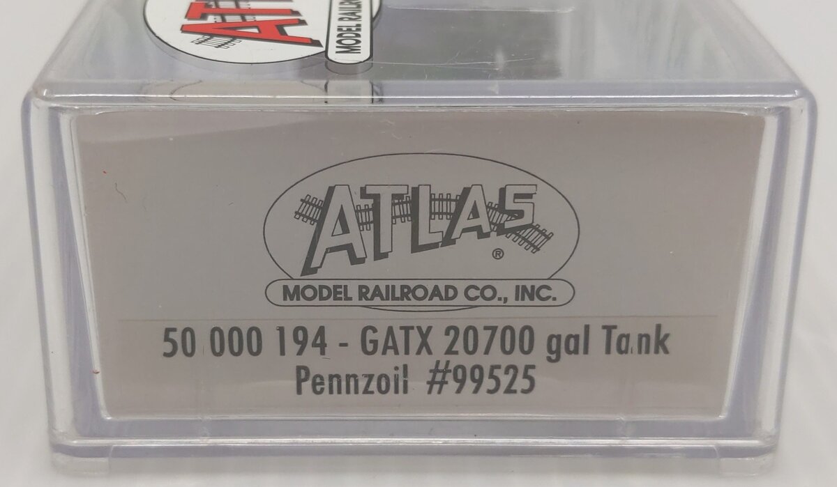 Atlas 50000194 N Scale Pennzoil Tank Car #99525 EX/Box