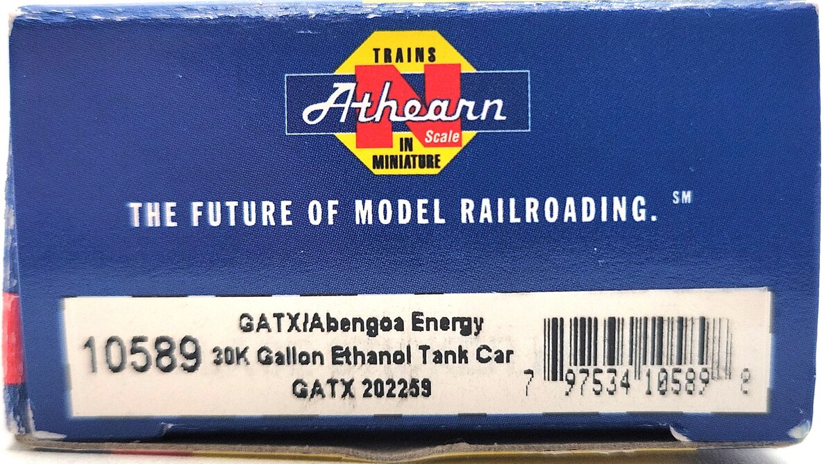 Athearn 10589 N Abengoa Energy GATX Ethanol Tank Car #202259 LN/Box