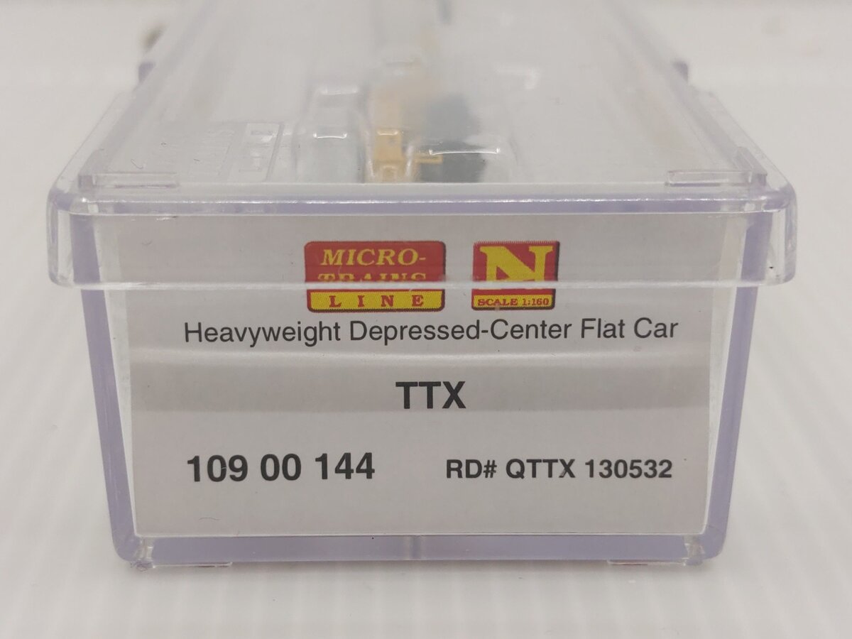 Micro-Trains 10900144 N Scale TTX Depressed Center Flatcar #130532 EX/Box