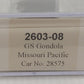 Trainworx Inc. 2603-08 N Scale Missouri Pacific GS Gondola #28575 NIB