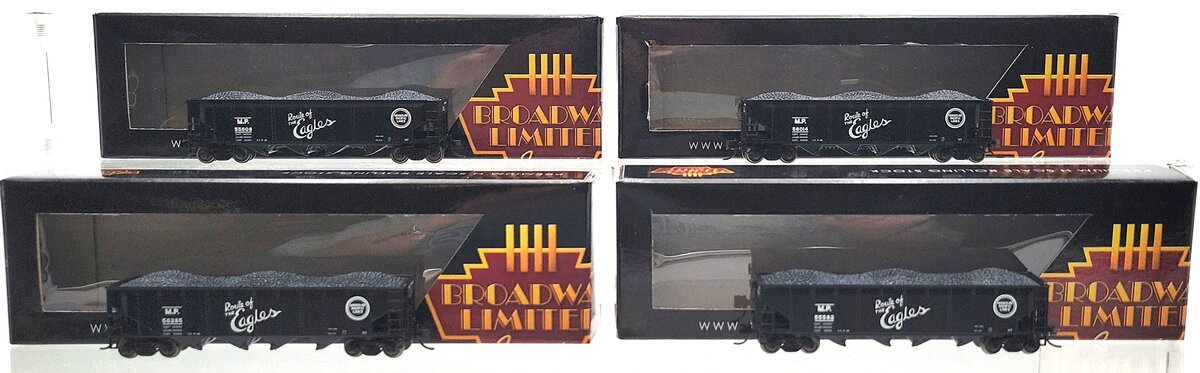 Broadway Limited 7430 N MP Route of the Eagles ARA 70-Ton Quad Hopper Cars LN/Box