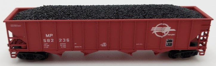 Trainworx Inc. 2403-25 N Scale MP 100-Ton 4-Bay Quad Hopper Car with Coal Load VG/Box