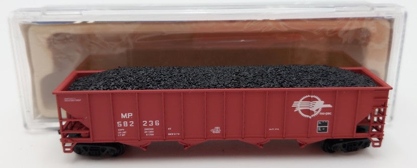 Trainworx Inc. 2403-25 N Scale MP 100-Ton 4-Bay Quad Hopper Car with Coal Load VG/Box