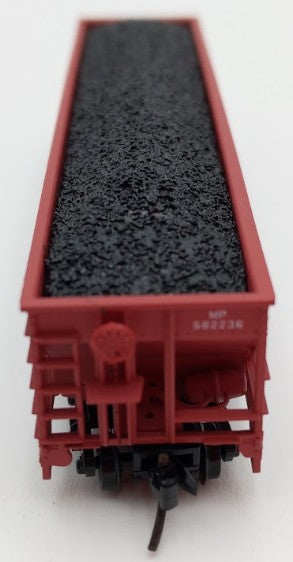 Trainworx Inc. 2403-25 N Scale MP 100-Ton 4-Bay Quad Hopper Car with Coal Load VG/Box