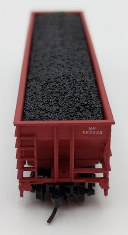 Trainworx Inc. 2403-25 N Scale MP 100-Ton 4-Bay Quad Hopper Car with Coal Load VG/Box