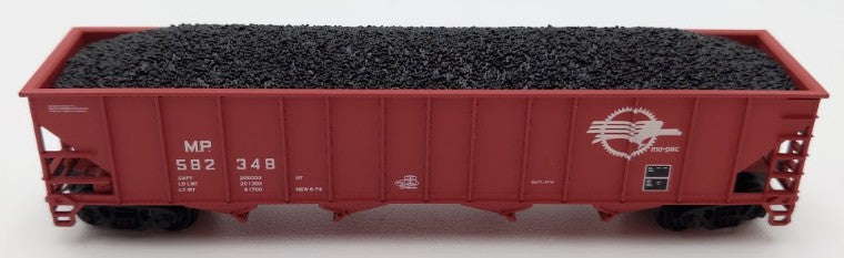 Trainworx Inc. 2403-28 N Scale MP 100-Ton 4-Bay Quad Hopper Car with Coal Load LN/Box