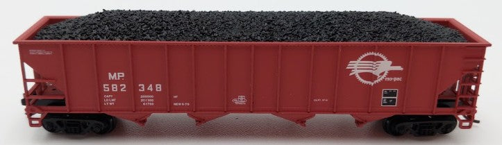 Trainworx Inc. 2403-28 N Scale MP 100-Ton 4-Bay Quad Hopper Car with Coal Load LN/Box