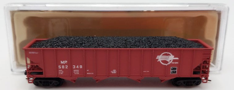 Trainworx Inc. 2403-28 N Scale MP 100-Ton 4-Bay Quad Hopper Car with Coal Load LN/Box