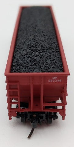 Trainworx Inc. 2403-28 N Scale MP 100-Ton 4-Bay Quad Hopper Car with Coal Load LN/Box