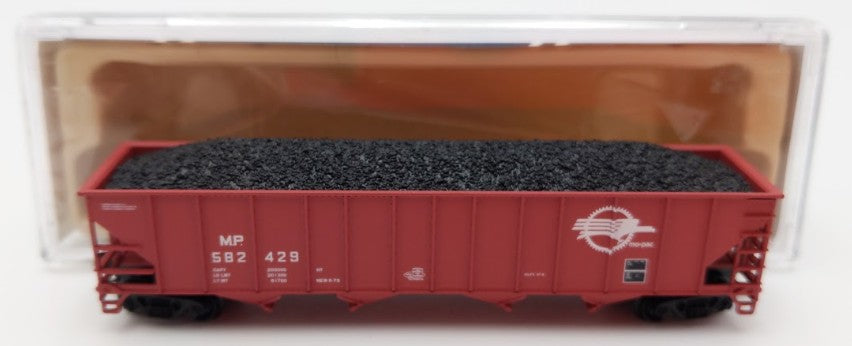 Trainworx Inc. 2403-30 N Scale MP 100-Ton 4-Bay Quad Hopper Car with Coal Load LN/Box