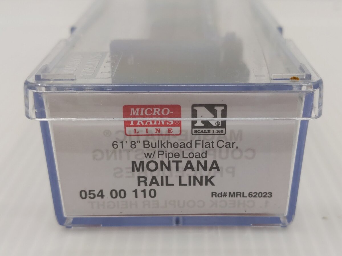 Micro-Trains 05400110 N Montana Rail Link 61' Bulkhead Flatcar #62023 LN/Box