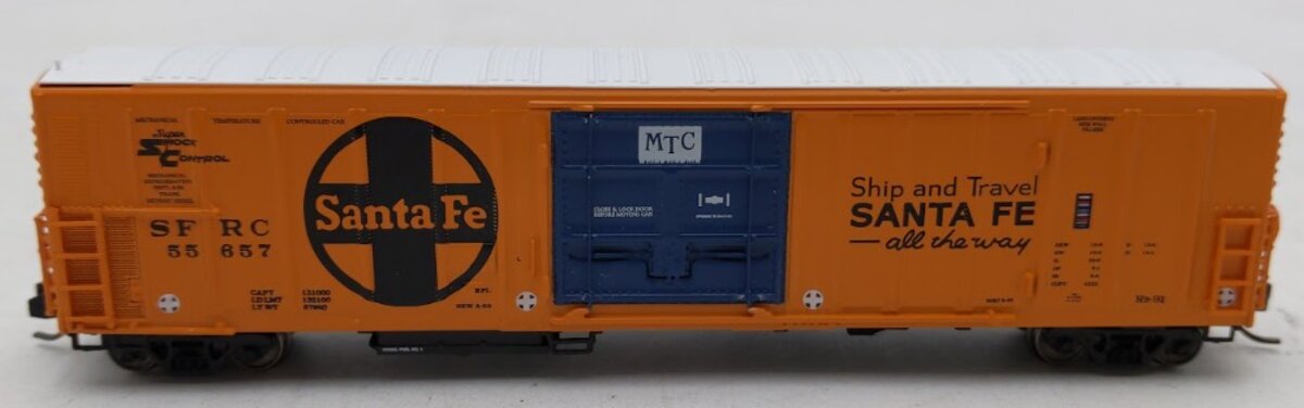 InterMountain 68824-11 N Scale Santa Fe R70-20 Mechanical Reefer Car #55657 EX/Box