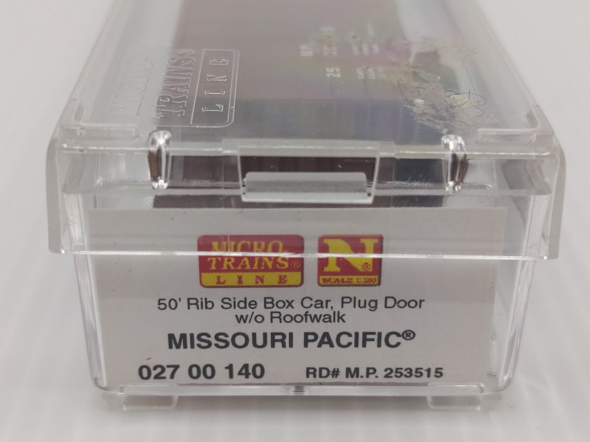 Micro-Trains 02700140 N Missouri Pacific 50' Rib Side Plug Door Boxcar #253515 LN/Box