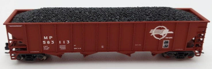 Trainworx Inc. 583113 N Scale MP 100-Ton 4-Bay Quad Hopper Car with Coal Load EX/Box