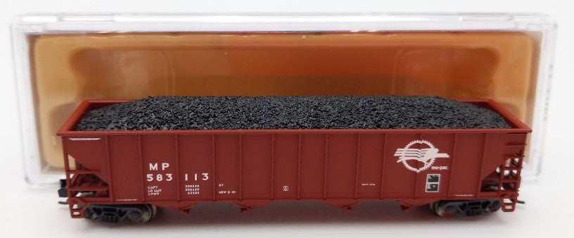 Trainworx Inc. 583113 N Scale MP 100-Ton 4-Bay Quad Hopper Car with Coal Load EX/Box