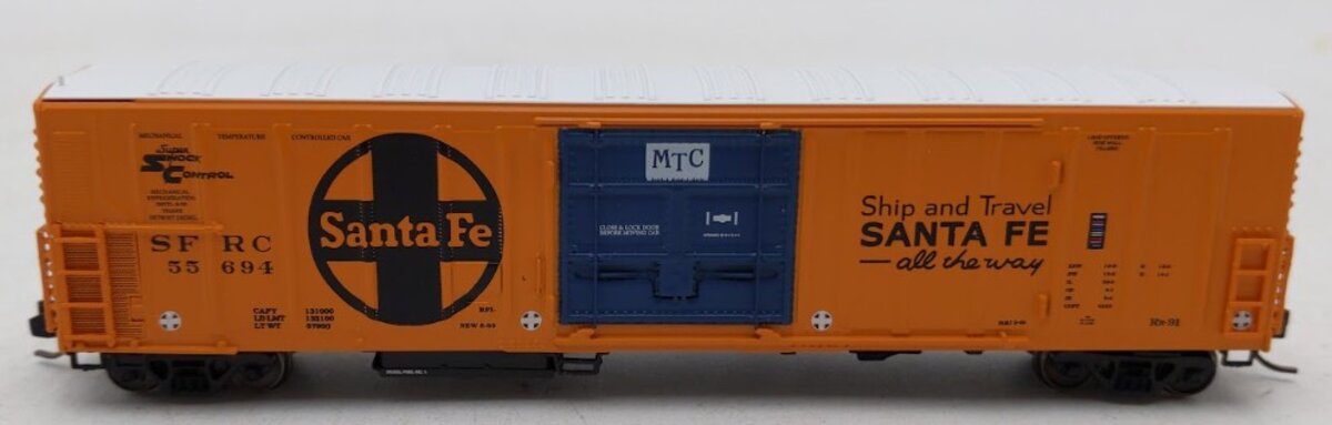 InterMountain 68824-12 N Scale Santa Fe R70-20 Mechanical Reefer Car #55694 LN/Box