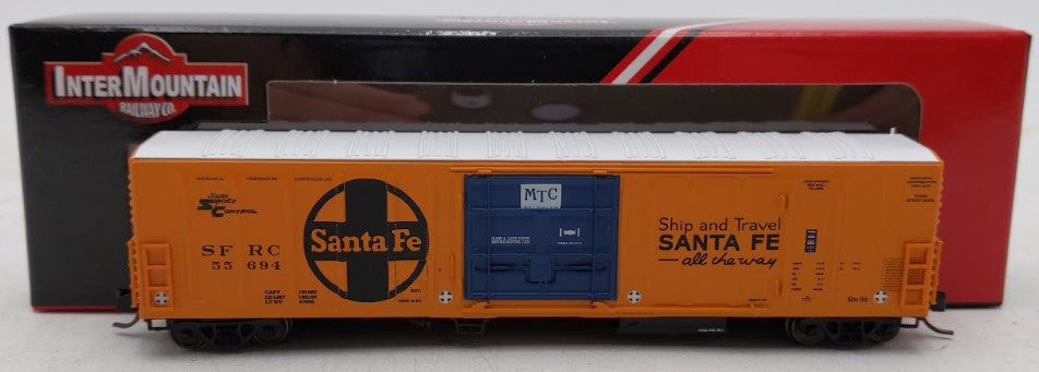 InterMountain 68824-12 N Scale Santa Fe R70-20 Mechanical Reefer Car #55694 LN/Box