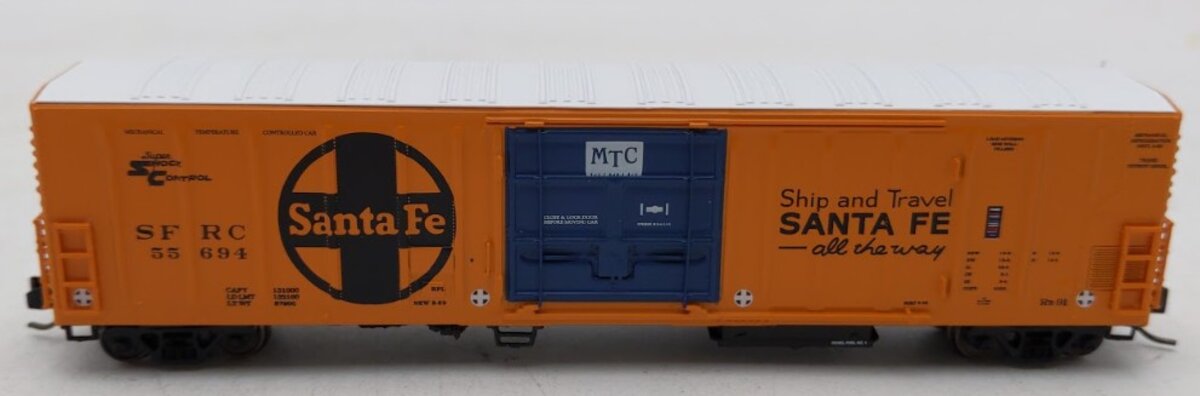 InterMountain 68824-12 N Scale Santa Fe R70-20 Mechanical Reefer Car #55694 LN/Box