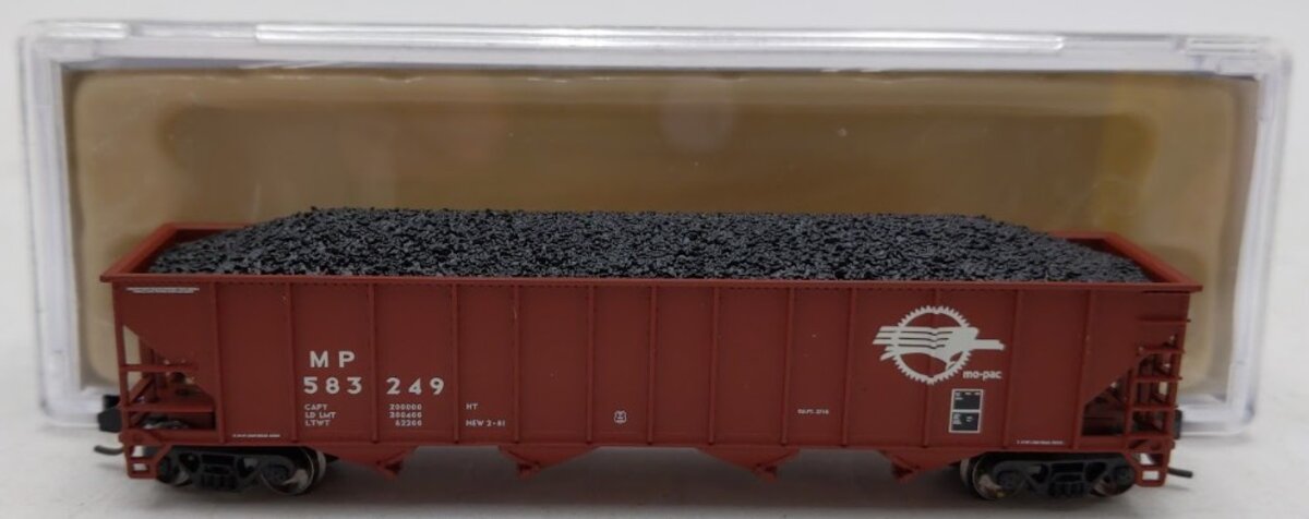Trainworx Inc. 2403-35 N Scale Missouri Pacific 100T Quad Hopper #583249 w/ Coal LN/Box