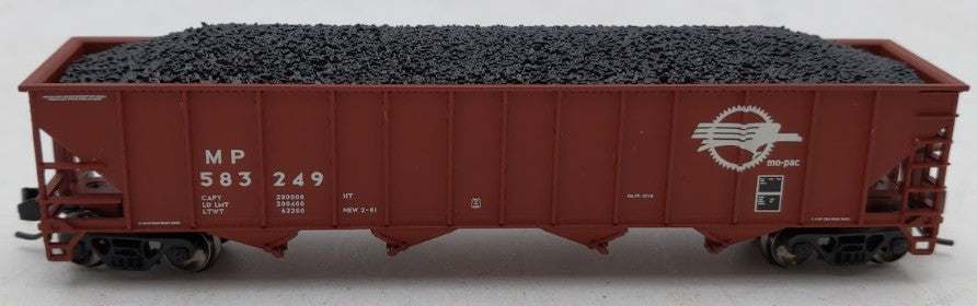 Trainworx Inc. 2403-35 N Scale Missouri Pacific 100T Quad Hopper #583249 w/ Coal LN/Box