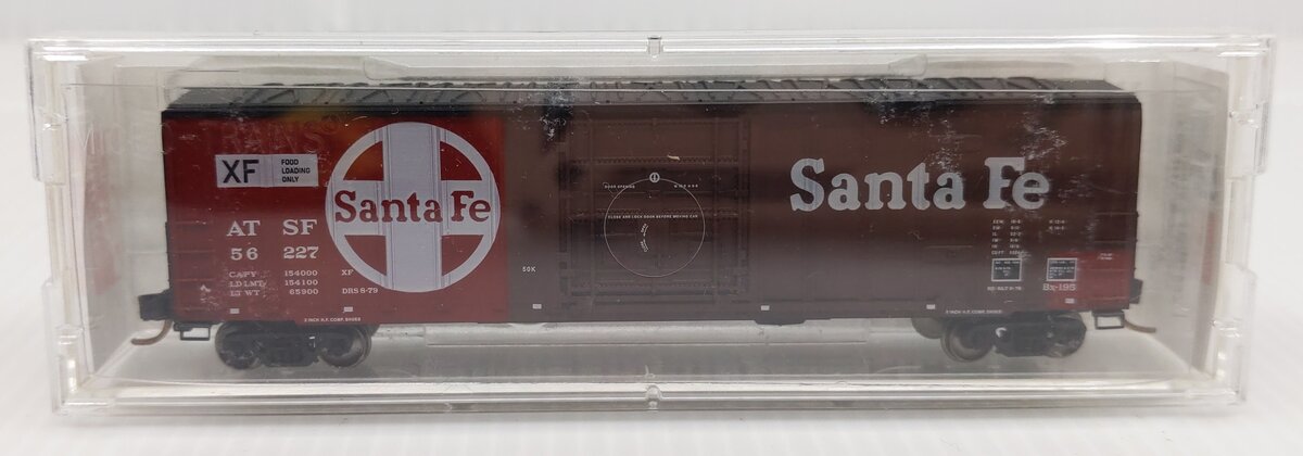 Micro-Trains 02700270 N Scale ATSF 50' Plug Door Rib Side Boxcar #56227 LN/Box
