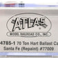 Atlas 34785-1 N Scale Santa Fe 70 Ton Hart Ballast Car #77009 LN/Box