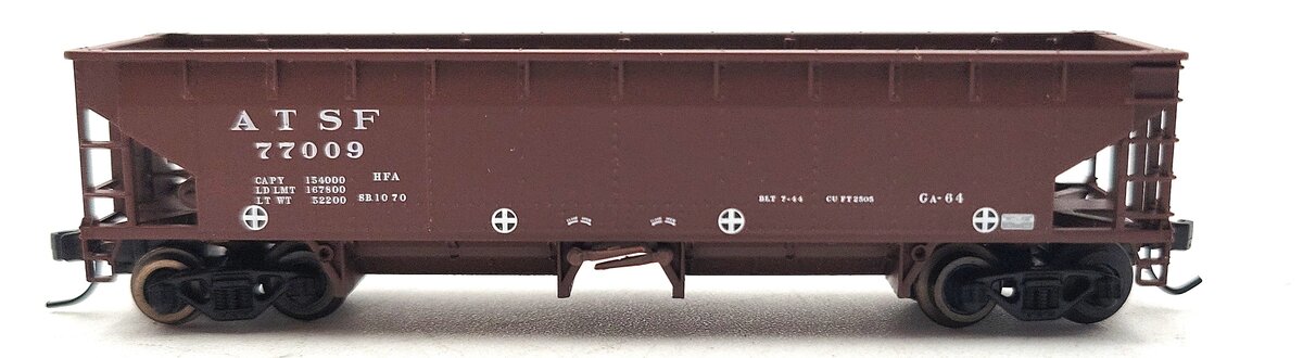 Atlas 34785-1 N Scale Santa Fe 70 Ton Hart Ballast Car #77009 LN/Box