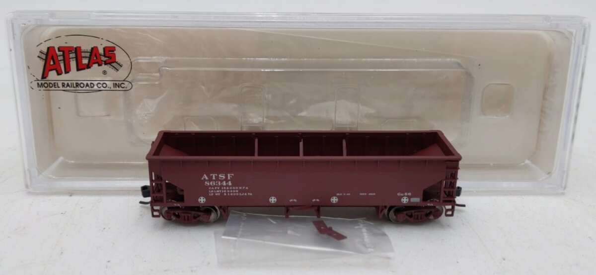 Atlas 50001693 N Scale Santa Fe Late/Repaint 70-Ton Hart Ballast Car #86344 LN/Box