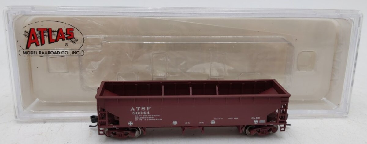 Atlas 50001693 N Scale Santa Fe Late/Repaint 70-Ton Hart Ballast Car #86344