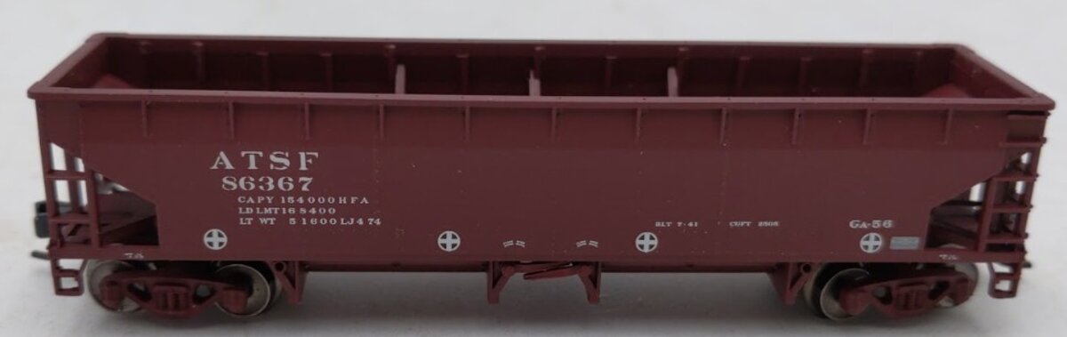 Atlas 50001695A N Scale Santa Fe (Late/Repaint) Hart Ballast Car #86367 LN/Box